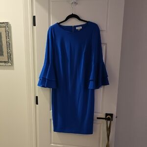 Calvin Klein Royal Blue Long Sleeve Dress